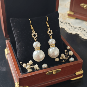 aro perlas fantasía