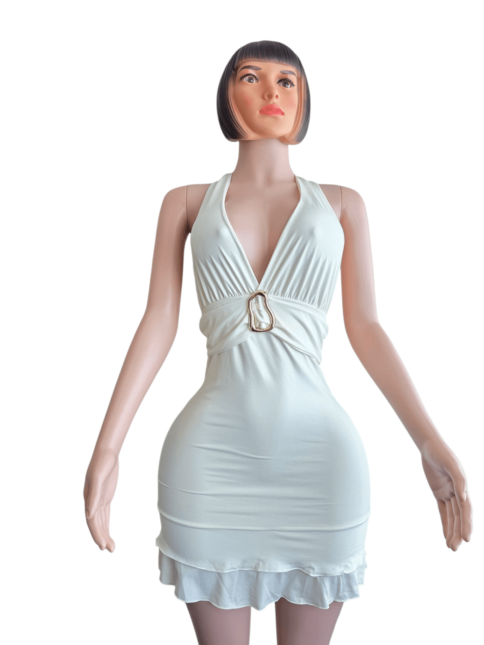 Vestido Elasticado blanco