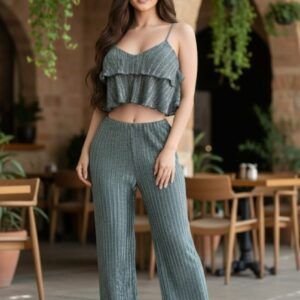 Conjunto Dos Piezas Plateado M