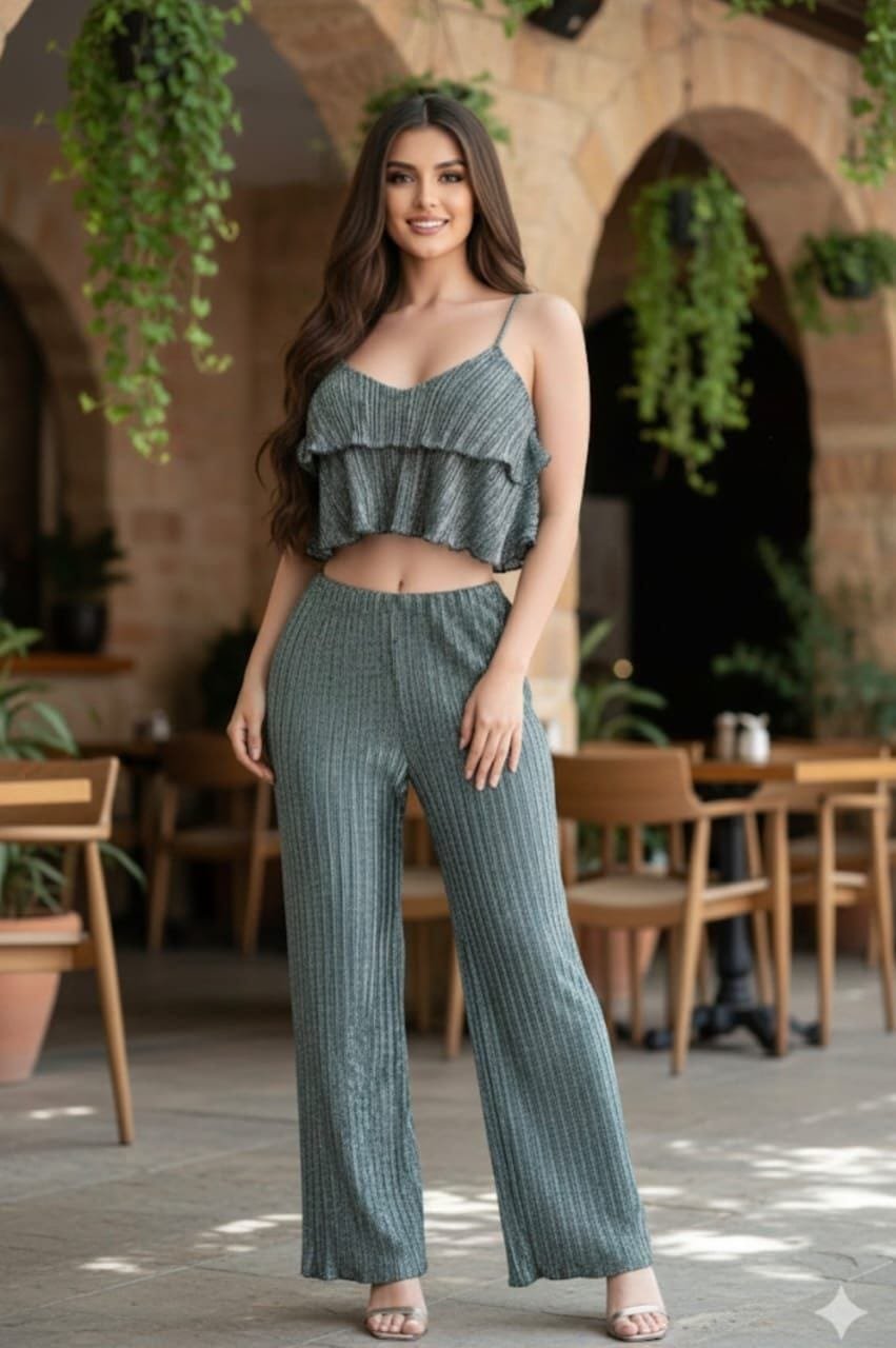 Conjunto Dos Piezas Plateado M