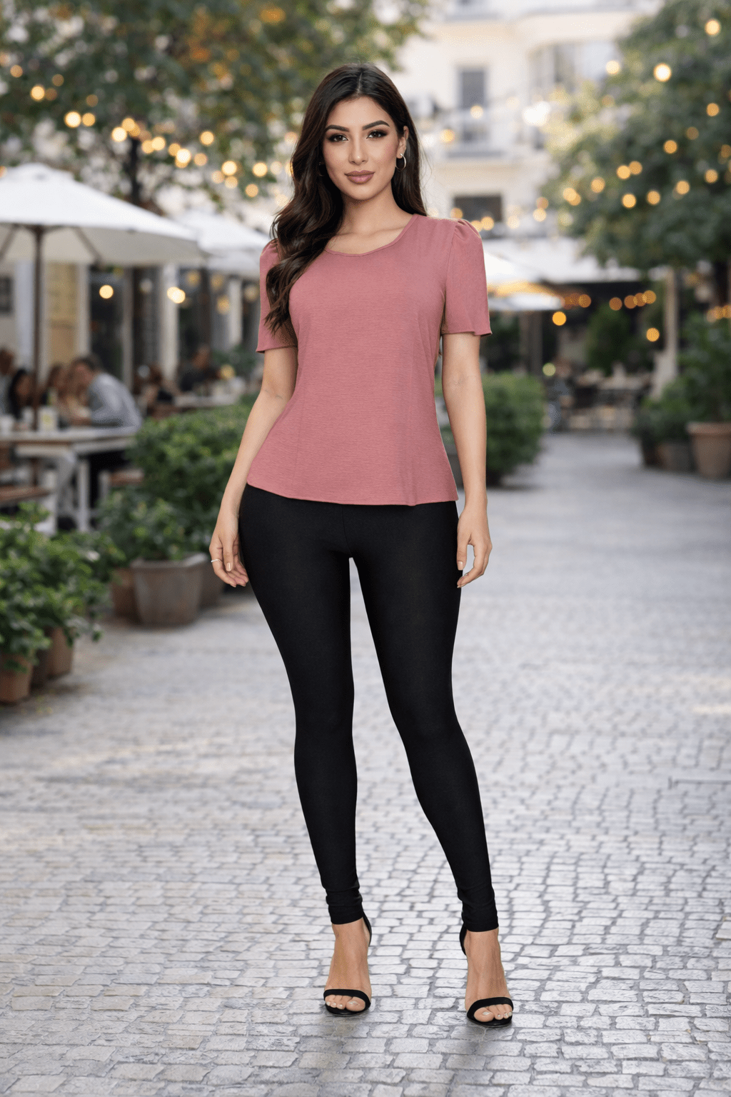 polera mujer rosa pálido